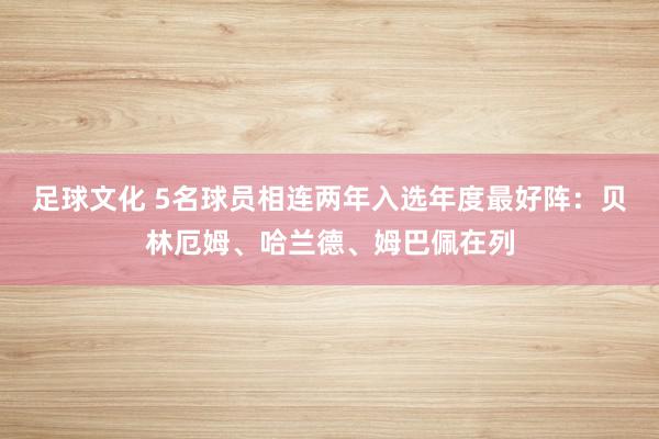 足球文化 5名球员相连两年入选年度最好阵：贝林厄姆、哈兰德、姆巴佩在列