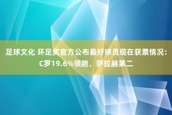 足球文化 环足奖官方公布最好球员现在获票情况：C罗19.6%领跑，萨拉赫第二