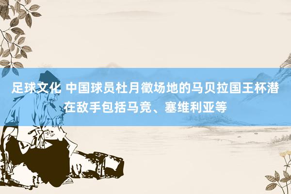 足球文化 中国球员杜月徵场地的马贝拉国王杯潜在敌手包括马竞、塞维利亚等