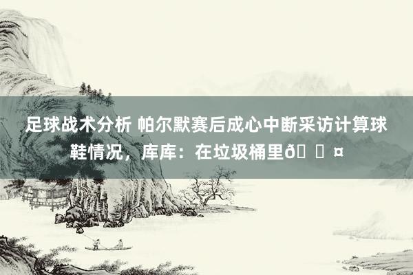 足球战术分析 帕尔默赛后成心中断采访计算球鞋情况，库库：在垃圾桶里😤