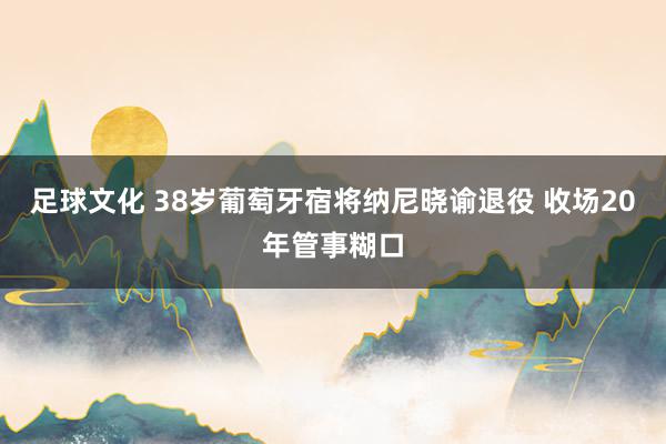 足球文化 38岁葡萄牙宿将纳尼晓谕退役 收场20年管事糊口